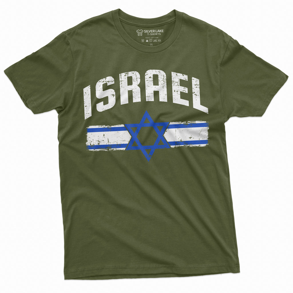 Men's Israel T-shirt Israeli Flag Coat of Arms Tee Shirt product image 10