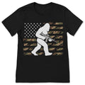 Bigfoot Camo US Flag T Shirt Patriotic Sasquatch Fourth product image 1