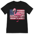 American Flag Flamingo Lover Vintage Retro Gift T-Shirt product image 1