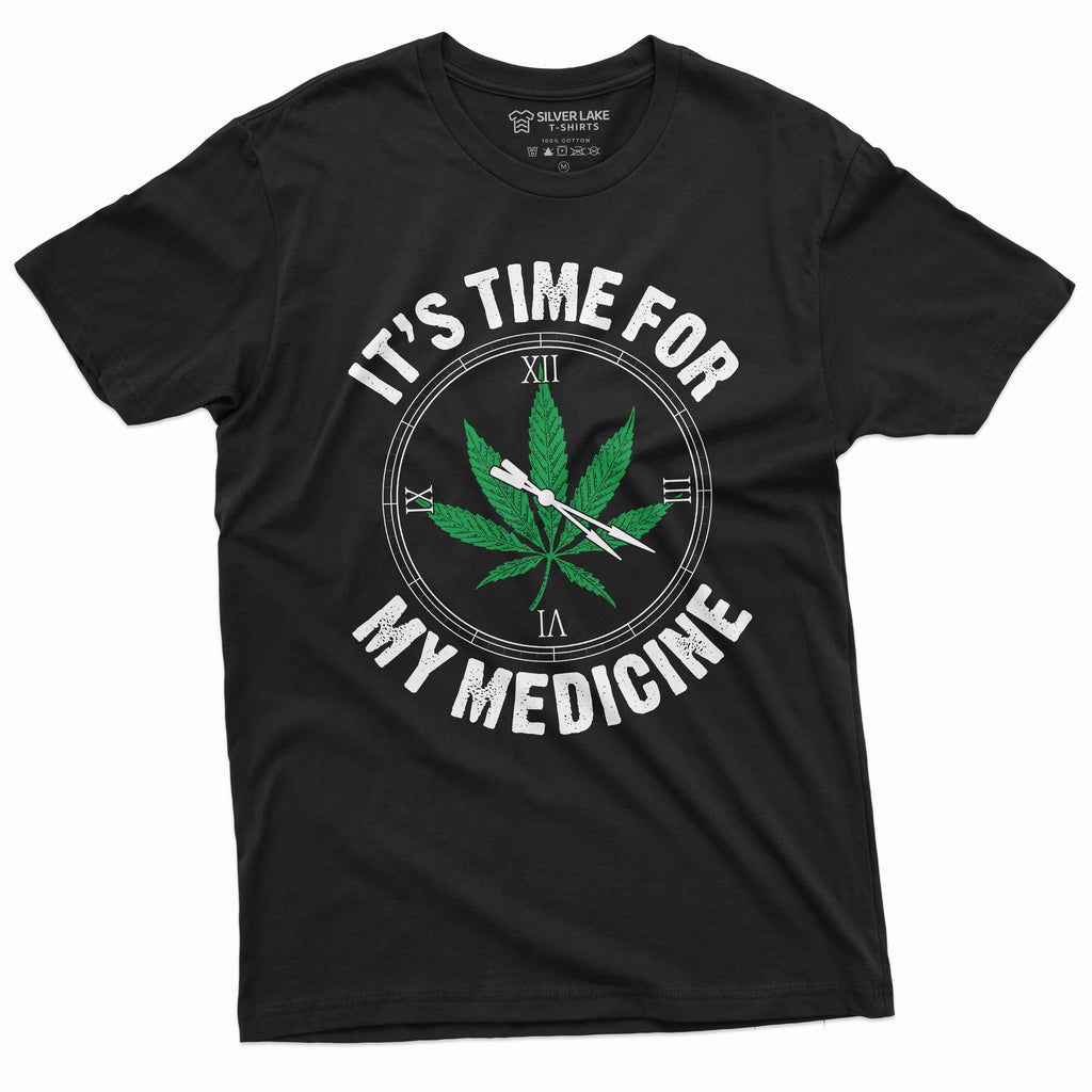 Men's Marijuana Weed Funny T-shirt Time for Medicine 4:20 product image 8