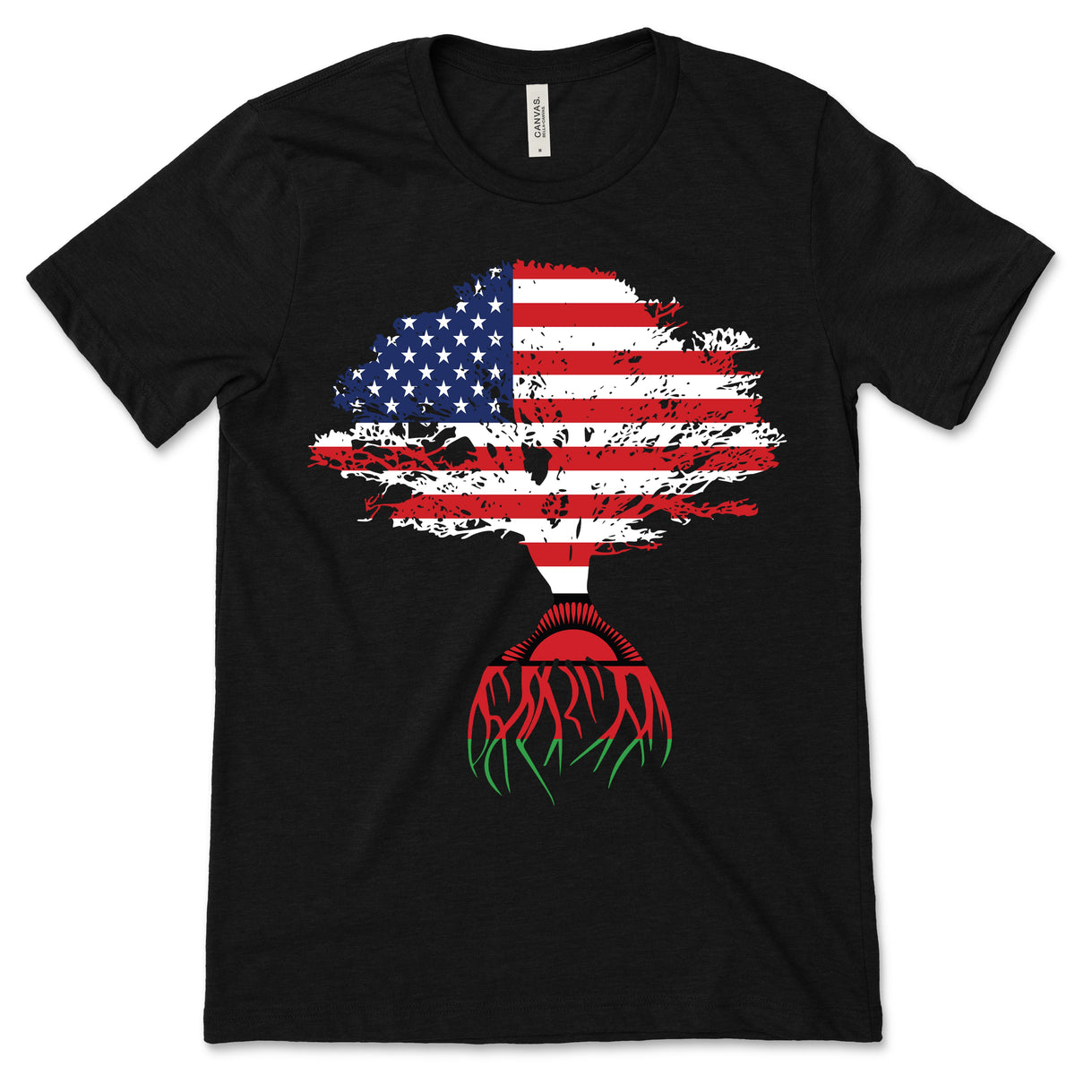 American Flag Malawian Roots Malawi T-Shirt, Malawians product image 1