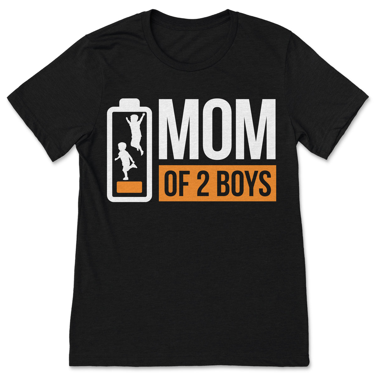 Mom Of 2 Boys Low Battery Funny Women Cute T-Shirt product image 1