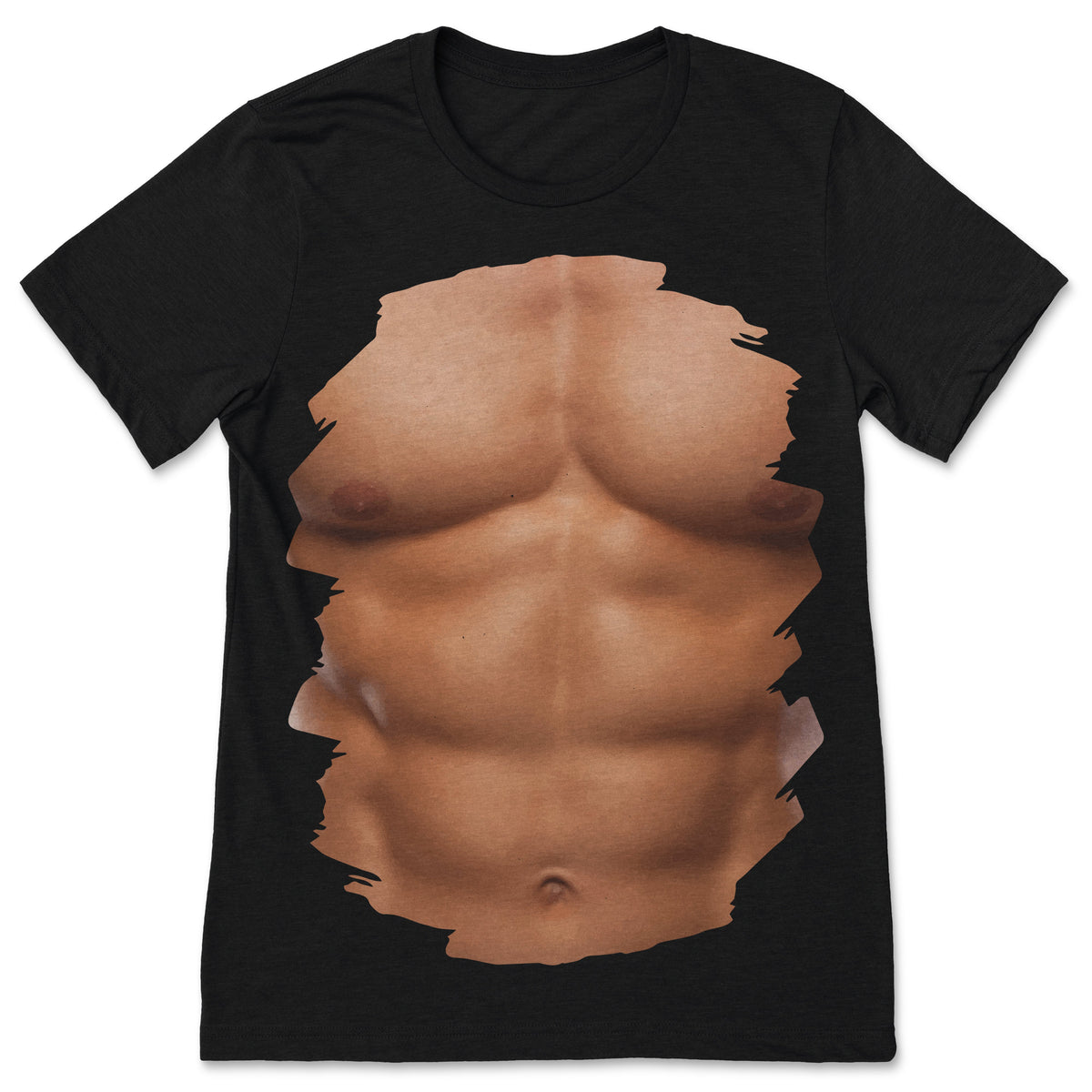 Chest Six Pack Muscles Bodybuilder T-Shirt, 6 Abs Gym Funny product image 1