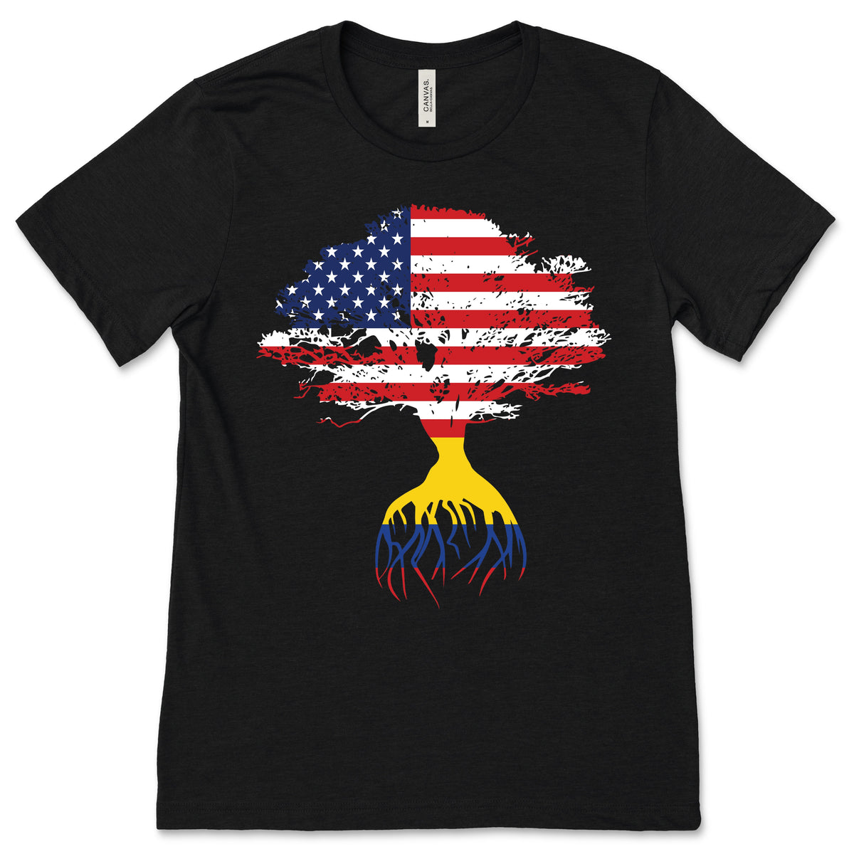 American Flag Colombian Roots Colombia T-Shirt, Colombians product image 1