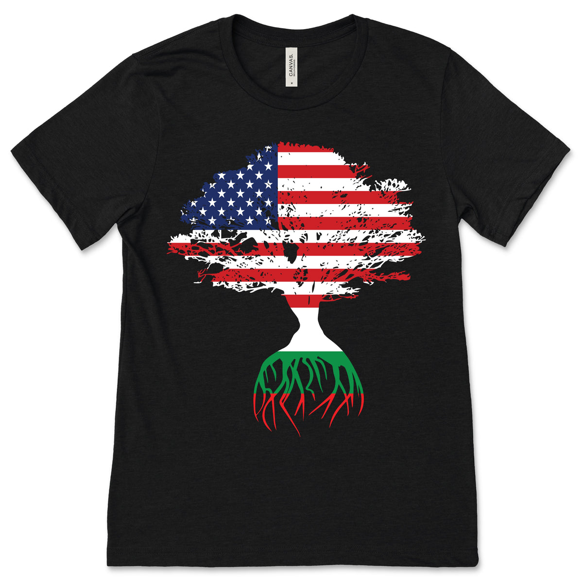 American Flag Bulgarian Roots Bulgaria T-Shirt, Bulgarians product image 1