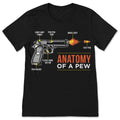 Anatomy Of A Pew Funny Weapon Gun Bullet Proof T-Shirt product image 1