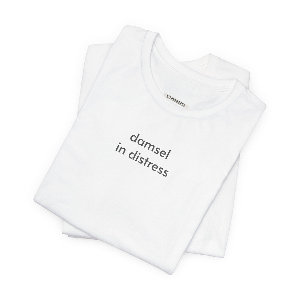 Damsel in Distress Minimalist Style T-Shirt product image 3