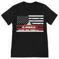 American Flag Skiing T-Shirt, Skier Gift, USA Ski Tees, US product image 1