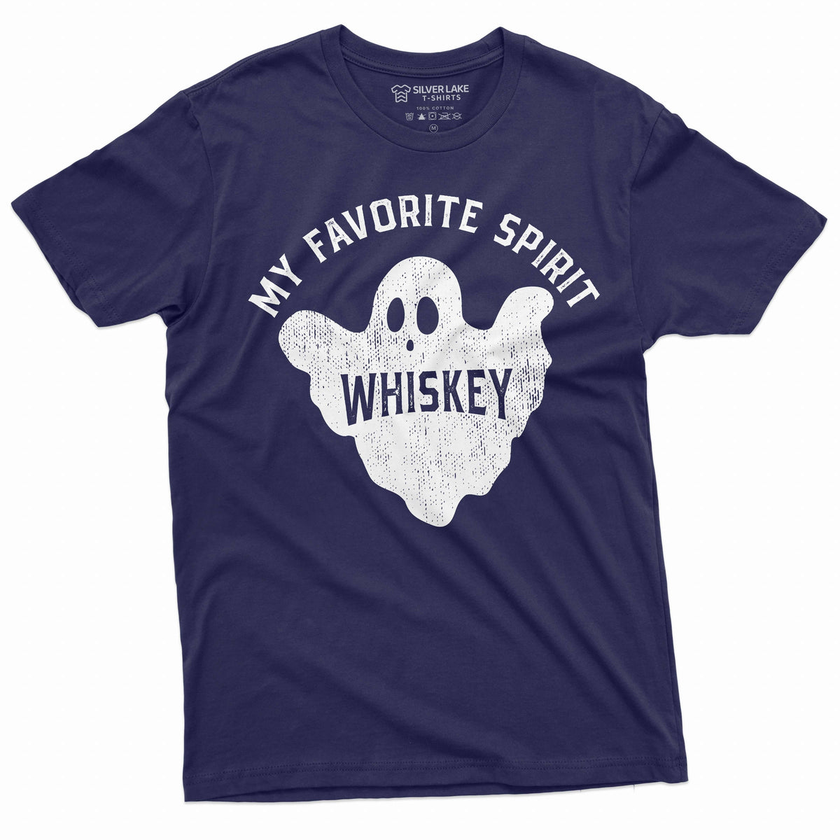 Men's Funny Halloween T-shirt my favorite spirit is Whiskey product image 3
