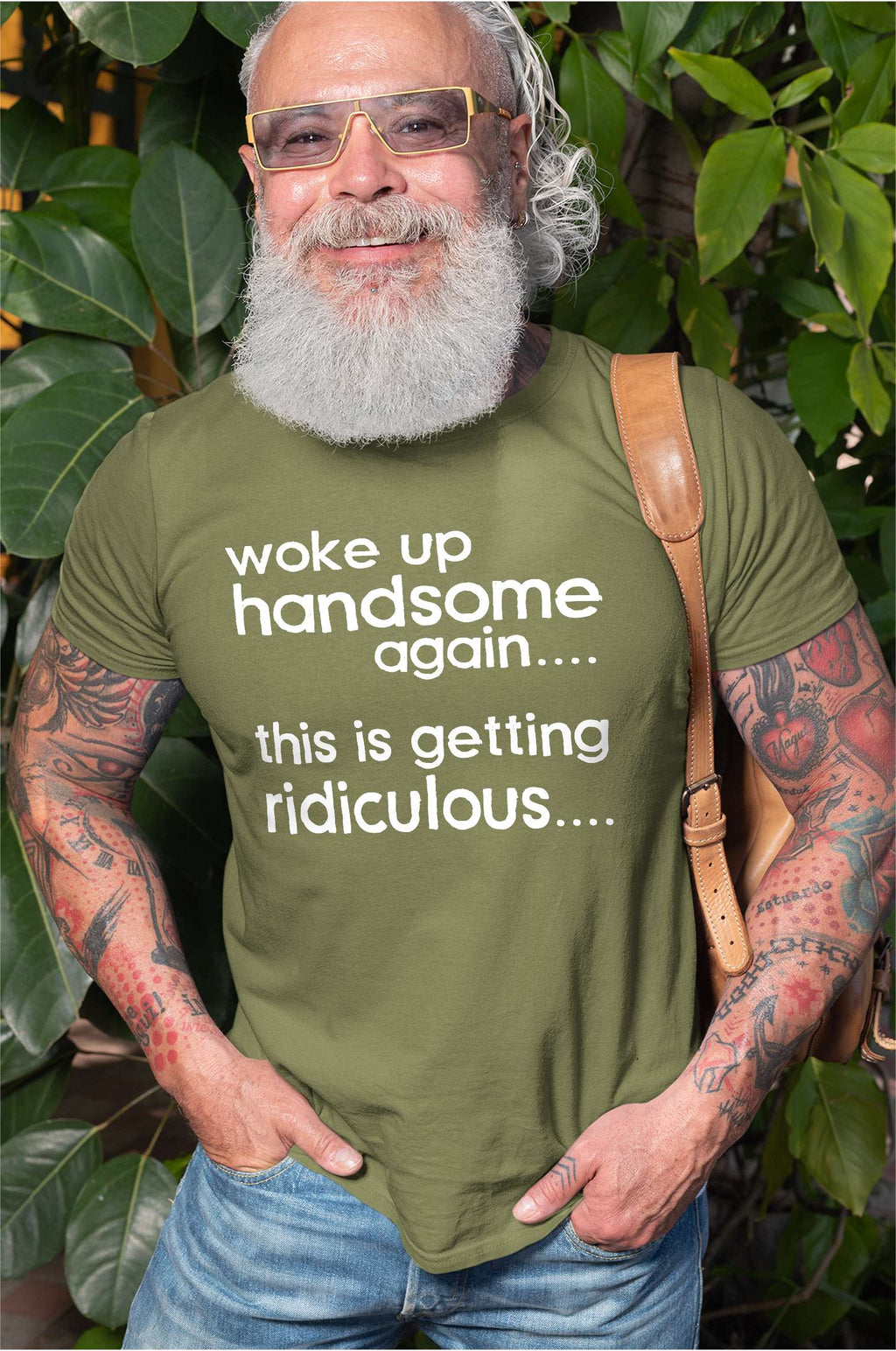 Woke Up Handsome Again Shirt, Funny Sarcastic Mens Tee product image 2