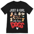 Just A Girl Who Loves Dogs Cute T-Shirt, Gift For Puppies product image 1