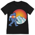 Retro Bigfoot Sasquatch Yeti Sun Mountain State Flag Of product image 1