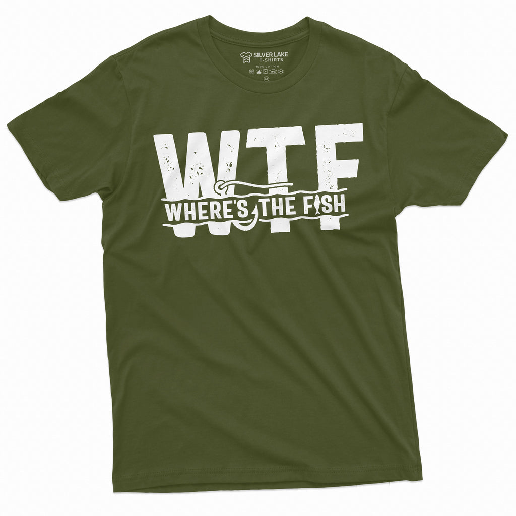 Men's WTF Where is the Fish Funny T-shirt Fisherman Gifts product image 4