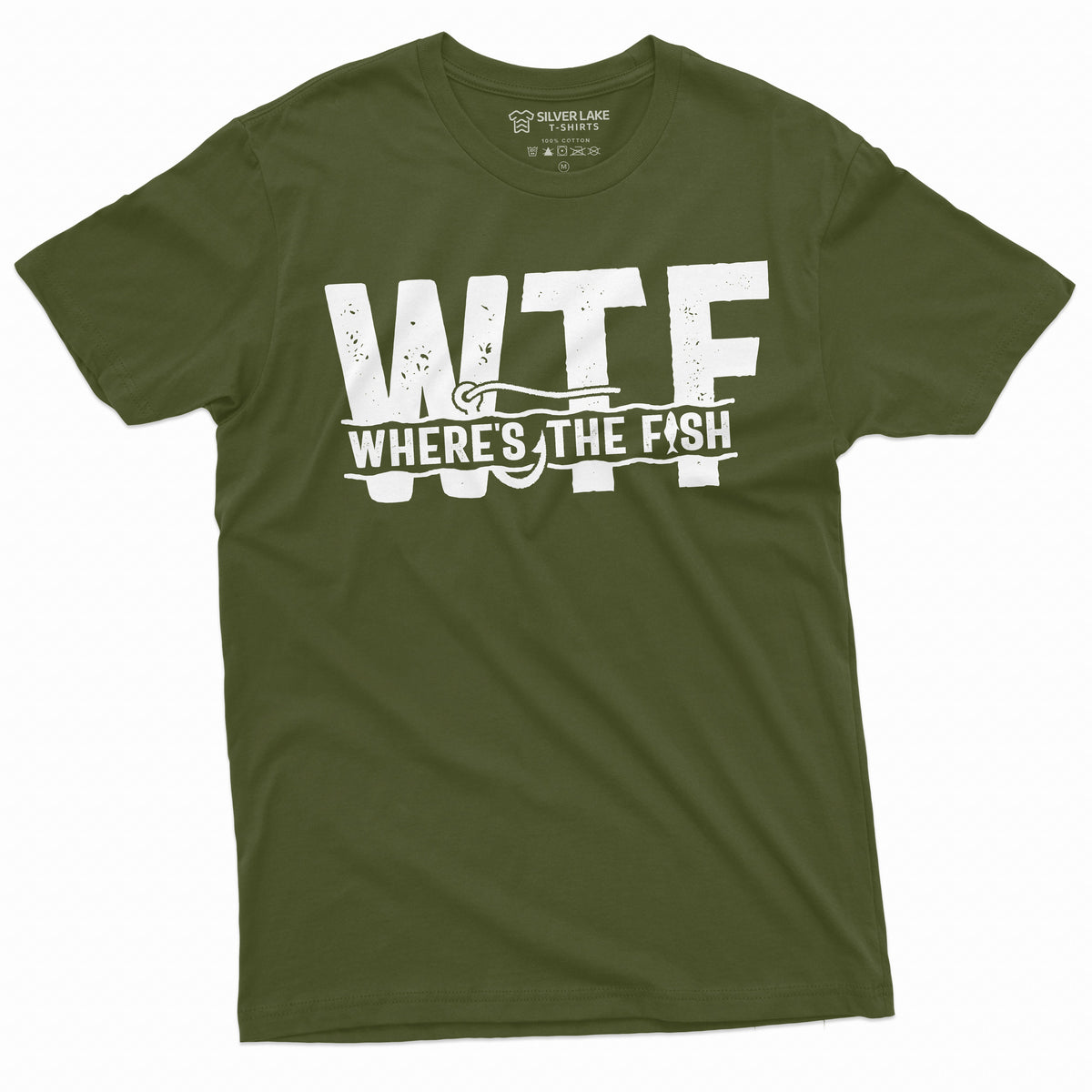Men's WTF Where is the Fish Funny T-shirt Fisherman Gifts product image 4
