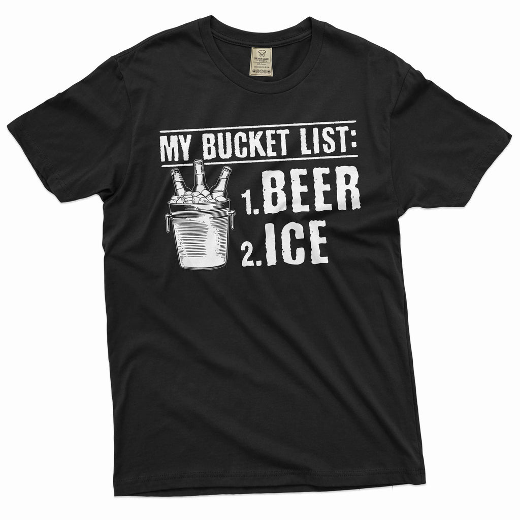 Men's funny papa grandpa T-shirt bucket list beer ice tee product image 1