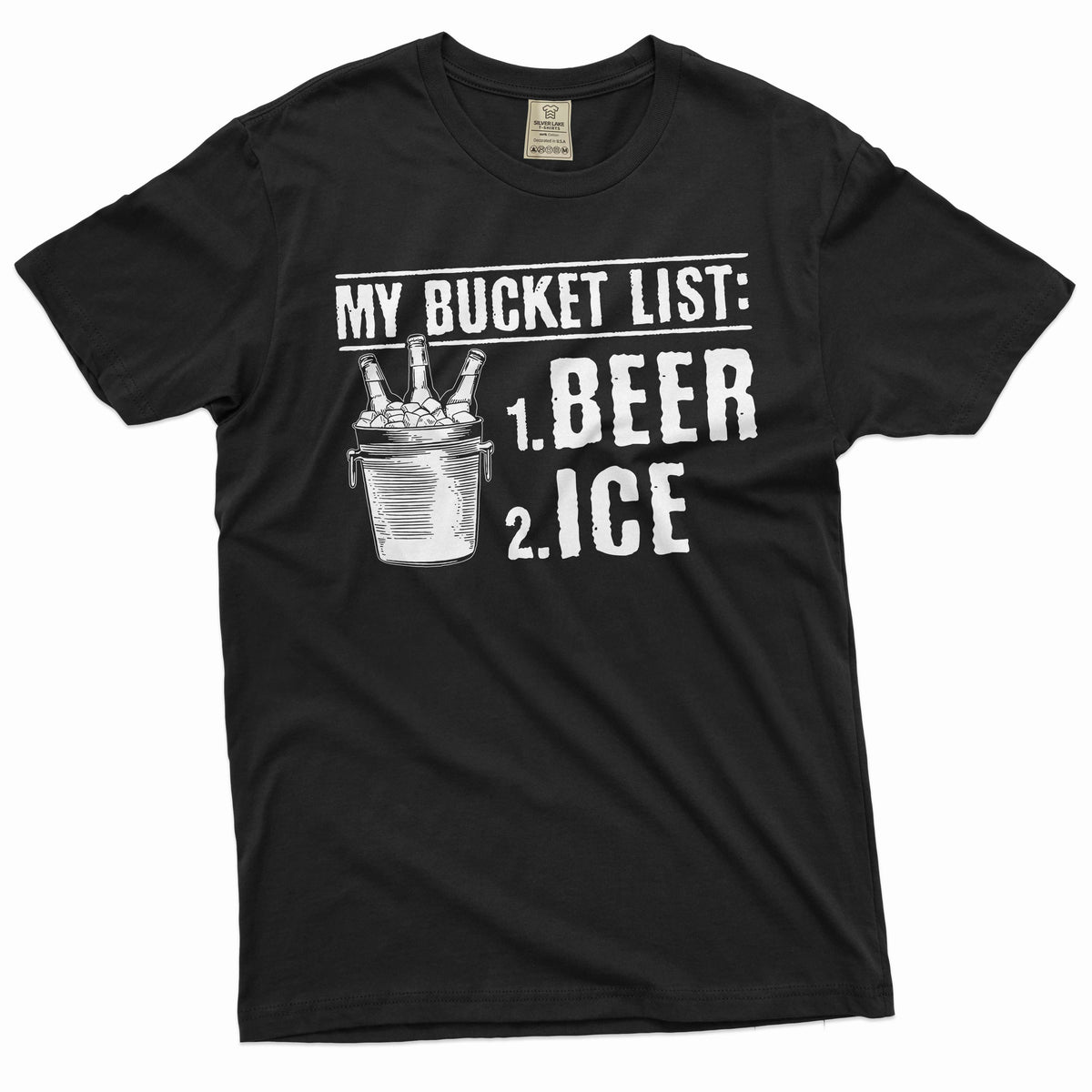 Men's funny papa grandpa T-shirt bucket list beer ice tee product image 1