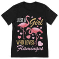 Just a girl who loves Flamingos Cute Gift T-Shirt, Pink product image 1