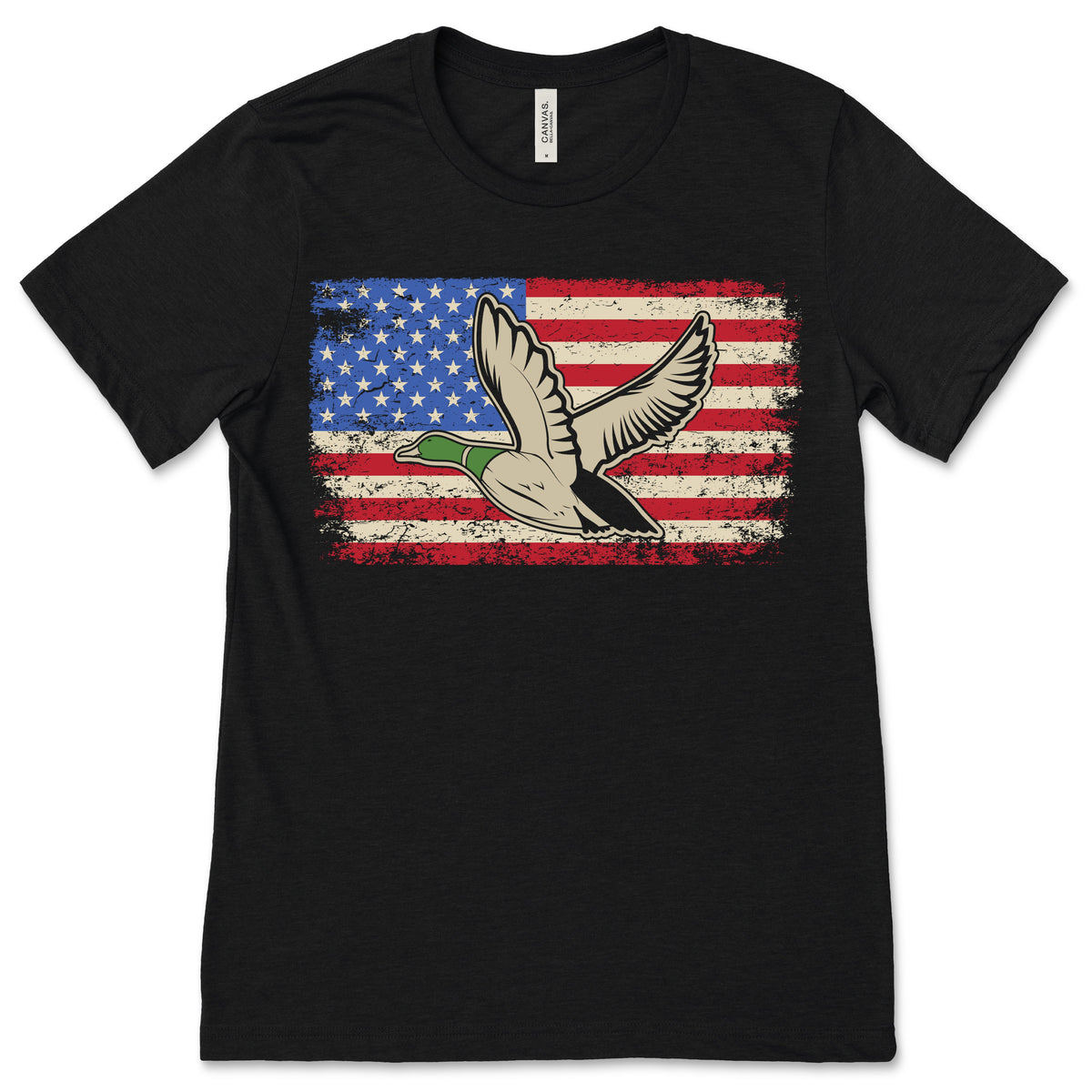 American Flag Duck Hunting T-Shirt, Hunter Gifts, Waterfowl product image 1