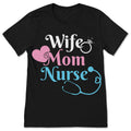 Wife Mom Nurse T Shirt Healthcare Hero Graphic Tee Medical product image 1