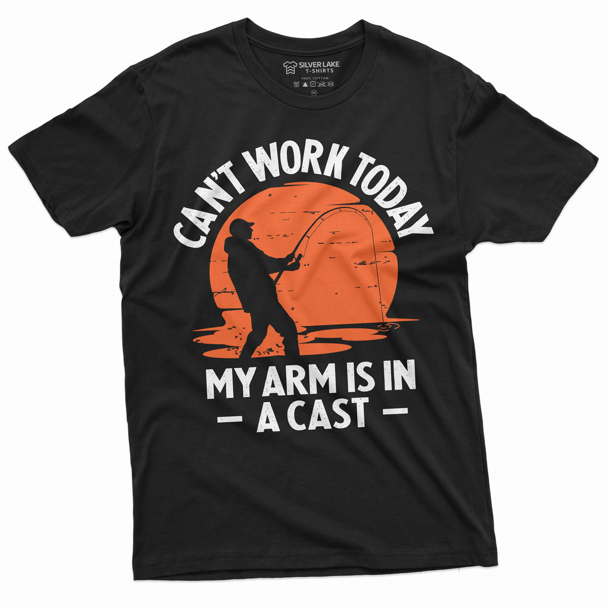 Men's Funny Fishing T-shirt Can't Work today my arm is in a product image 8