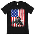 American Flag ATV 4 Wheeler Quad Bike Mx T-Shirt, Four product image 1