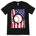 American Flag Baseball Patriotic USA T-Shirt, Gift For Game product image 1