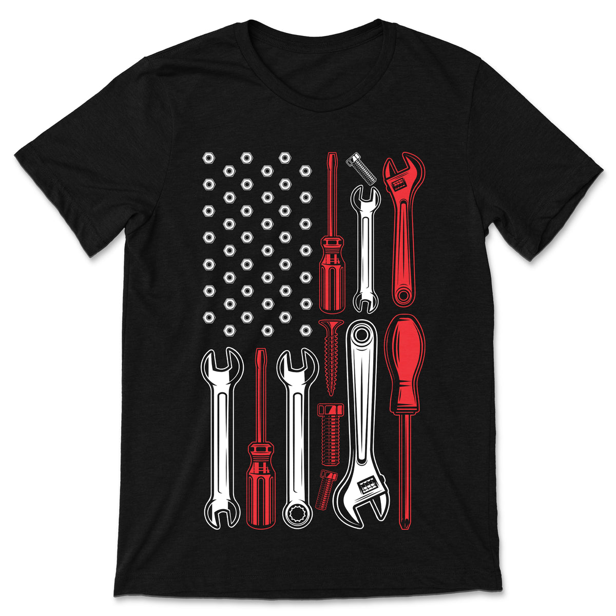 American US Flag Patriotic Mechanic Auto Car Gift T-Shirt product image 1