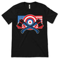 American Flag Axe Throwing T-Shirt, Axes Hatchet Thrower product image 1