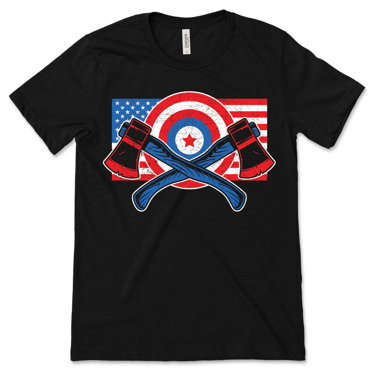 American Flag Axe Throwing T-Shirt, Axes Hatchet Thrower product image 1