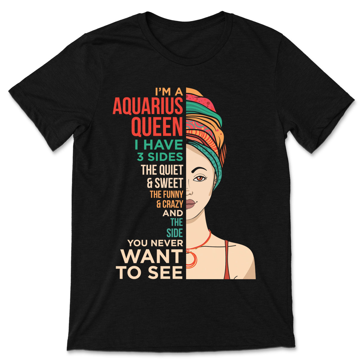 Aquarius Queen Afro Girl Traits Facts Horoscope Zodiac product image 1
