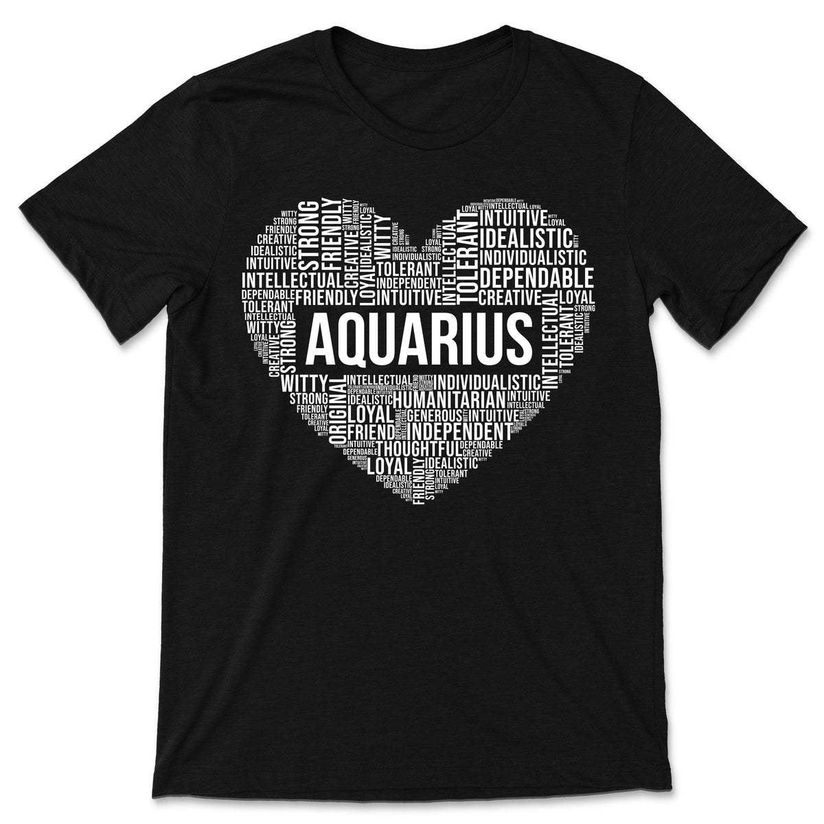 Aquarius Traits Horoscope Zodiac Astrological Sign Heart product image 1