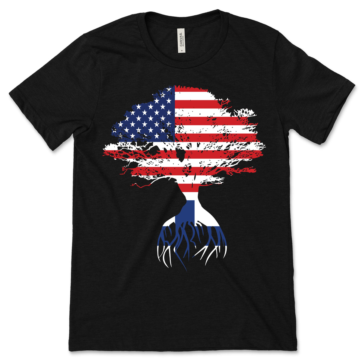 American Flag Finnish Roots Finland T-Shirt, Finnishs product image 1