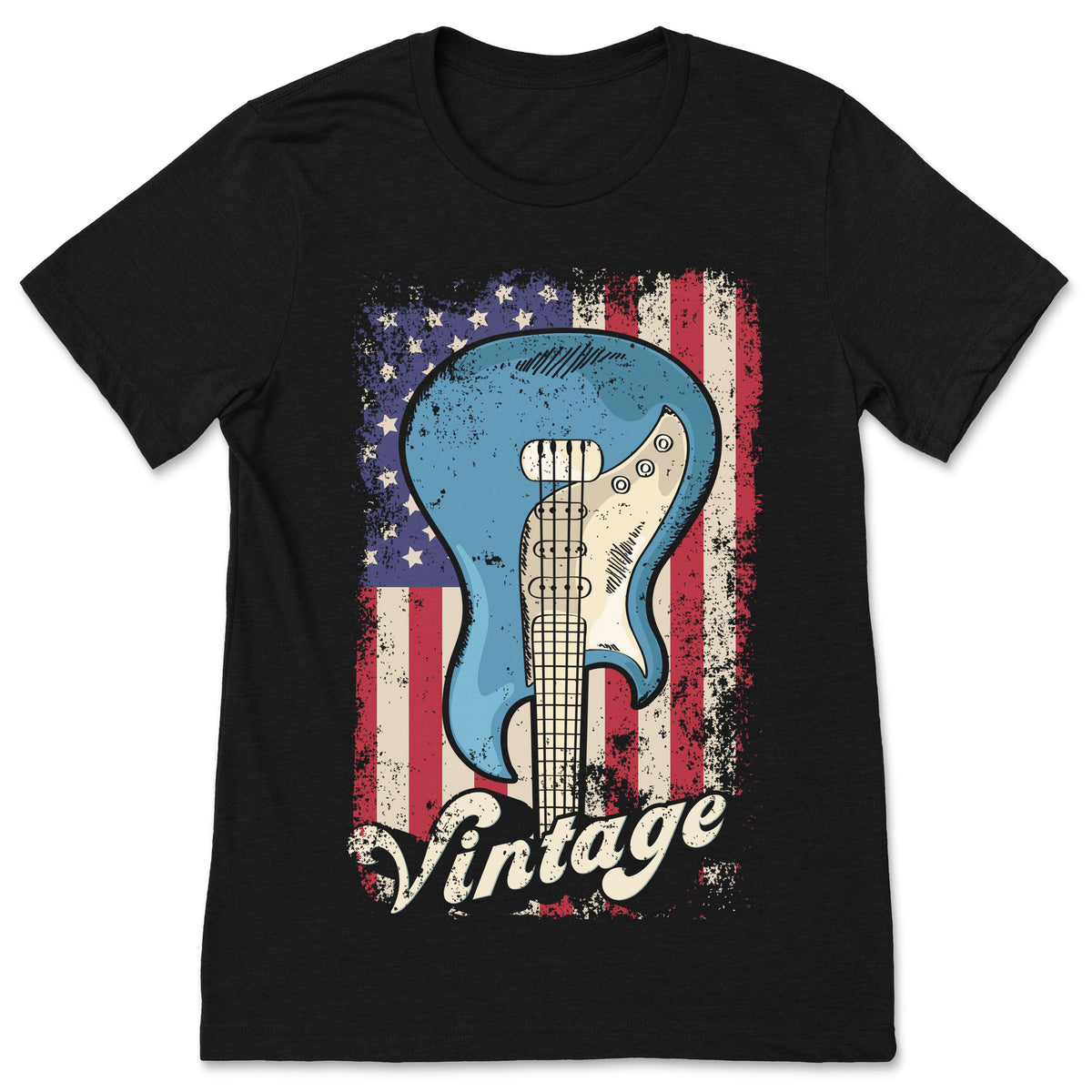 American Flag Vintage Guitars Guitarist Guitar Player Gift product image 1