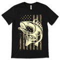 American Flag Vintage Fishing T-Shirt, Funny Fisherman tee product image 1