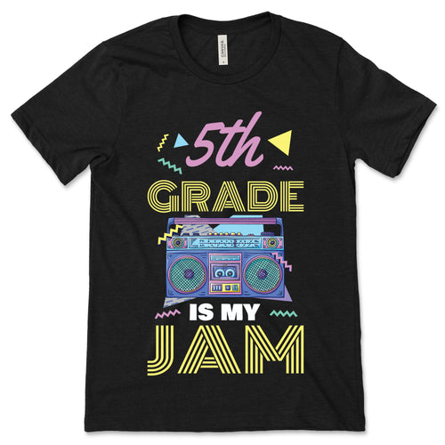 5th Grade Is My Jam Five Vintage 80s Boombox Teacher product image 1