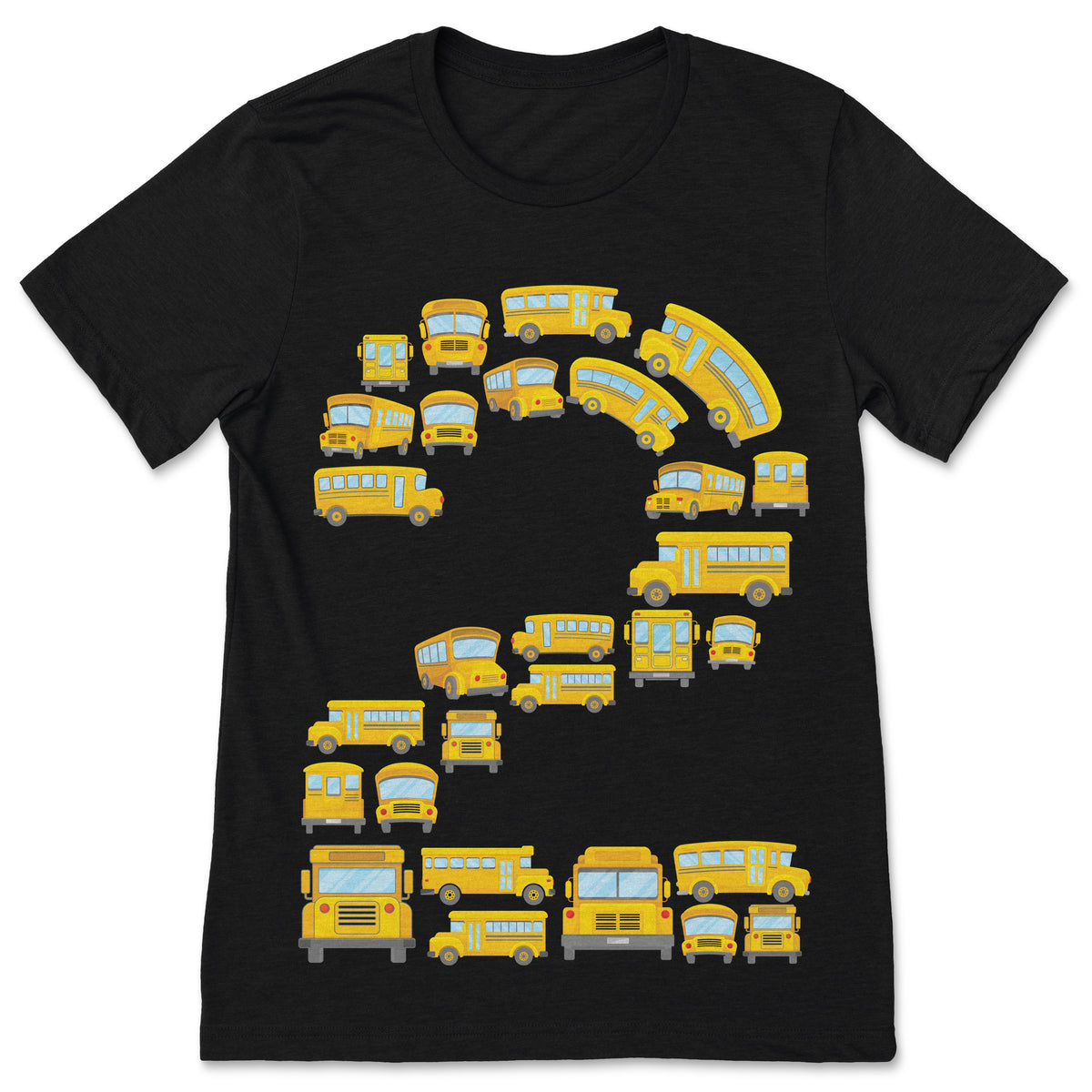2 Year Old Toddler Birthday T-Shirt, School Bus Theme 2nd product image 1
