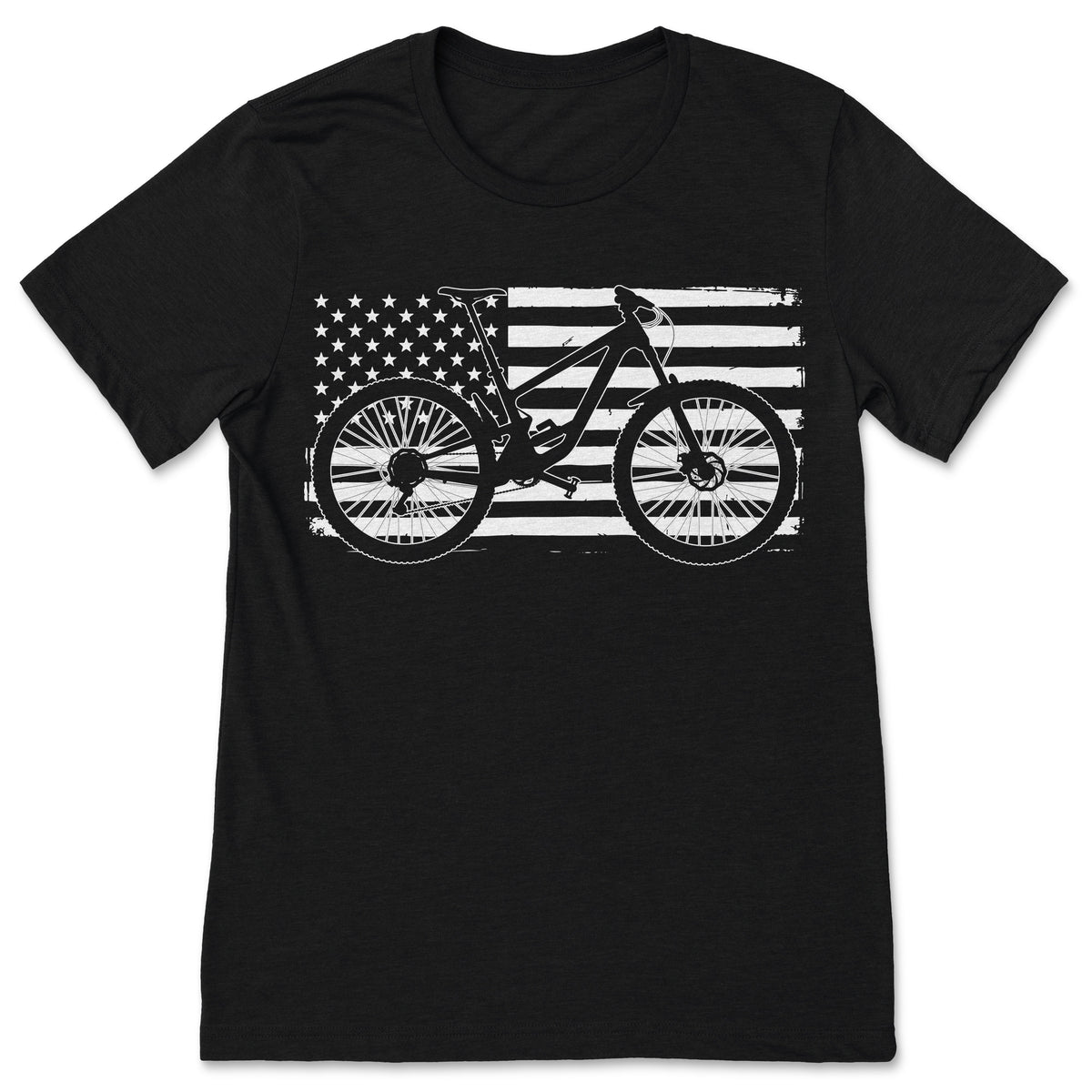 American MTB Mountain Bike T-Shirt USA Flag Cycling Rider product image 1