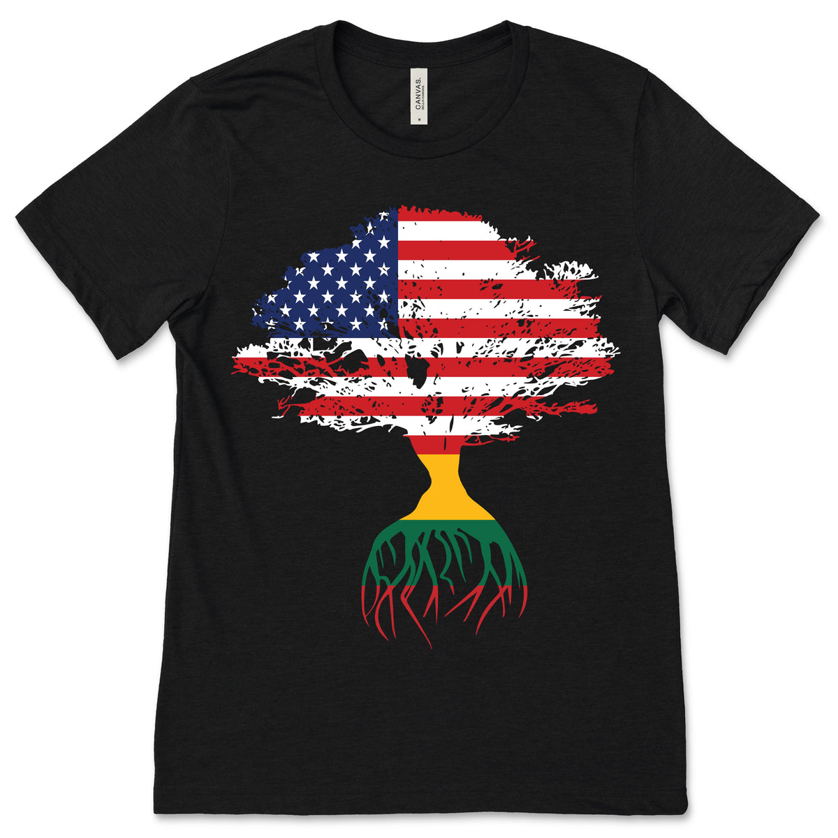 American Flag Lithuanian Roots Lithuania T-Shirt product image 1