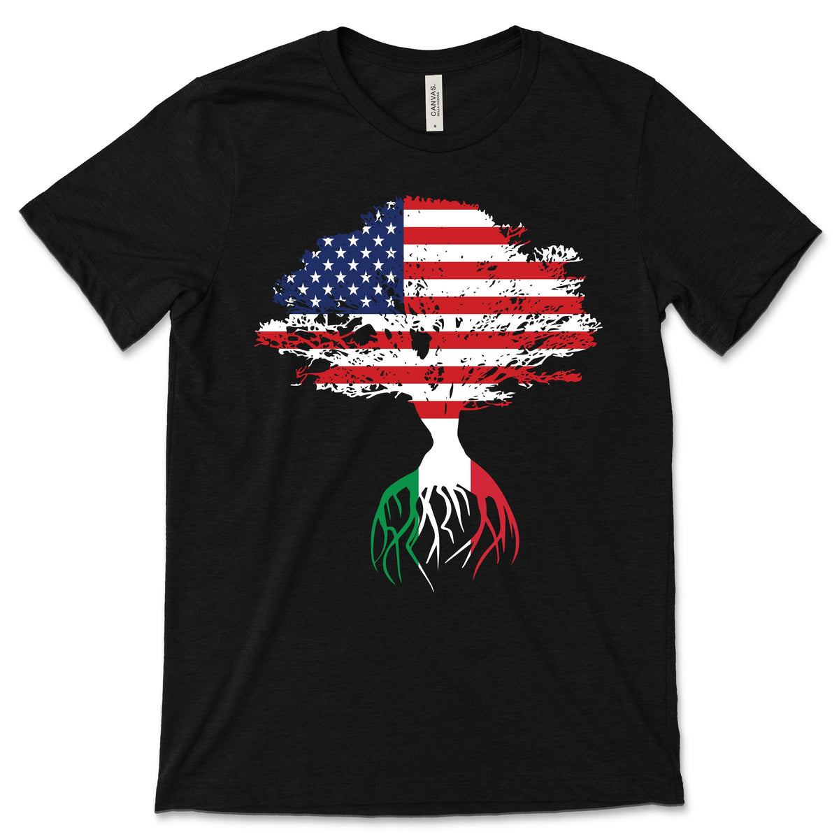 American Flag Italian Roots Of Italy Patriotic T-Shirt product image 1