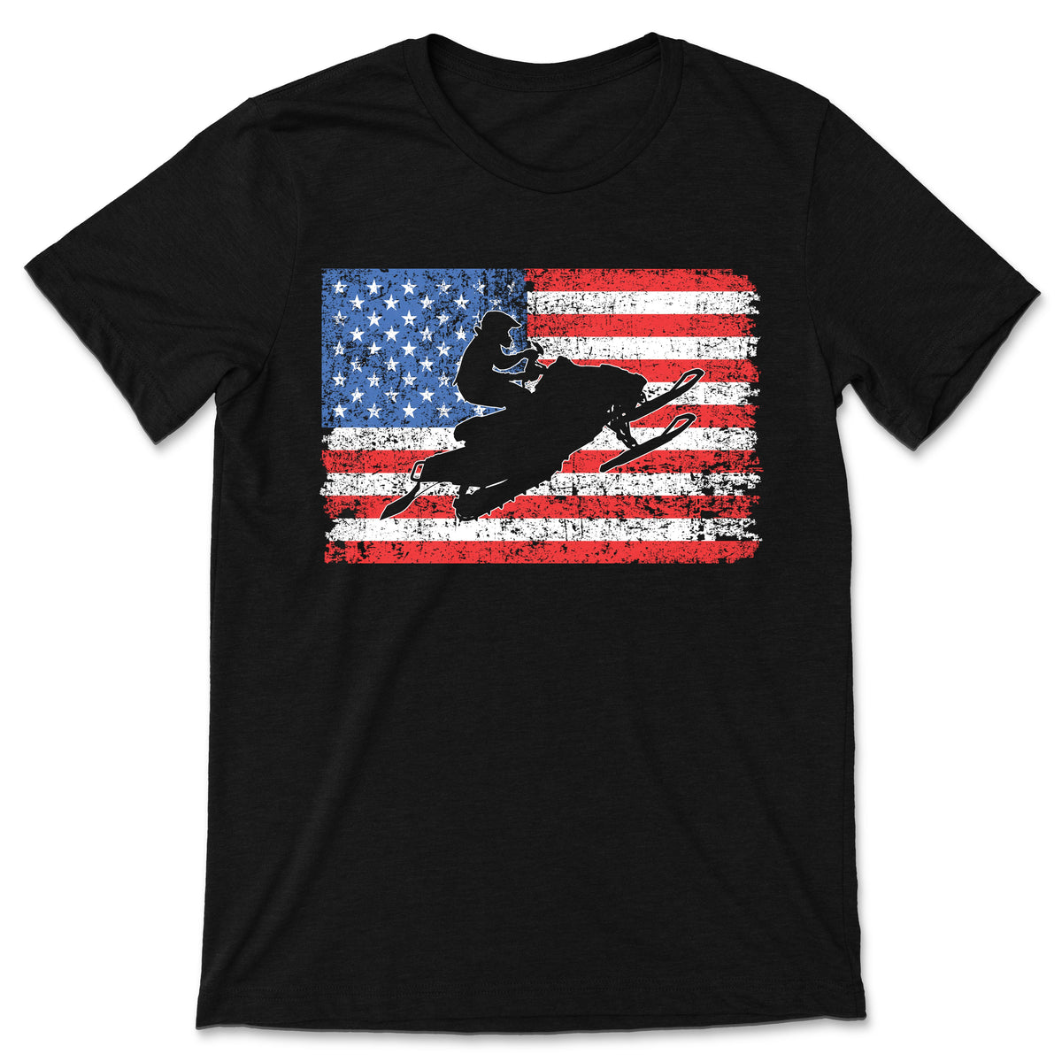 American Flag Snowmobile Snowmobiling Riding Lovers Rider product image 1