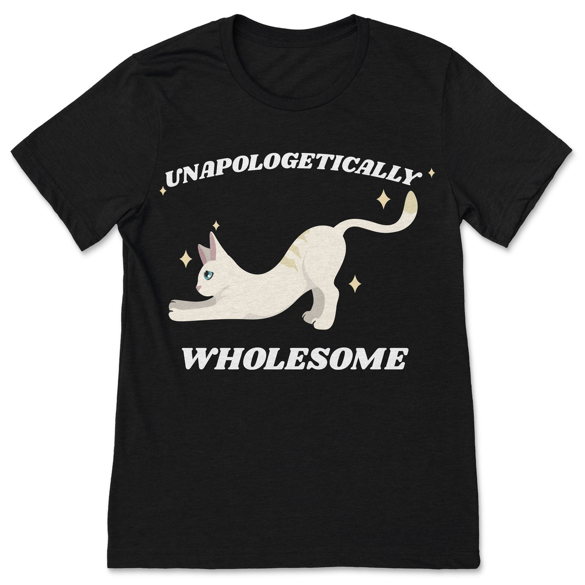 Cat Meme Unapologetically Wholesome Funny T-shirt, Gift For product image 1