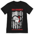 American Flag Patriotic Groomer Cute Dogs T-Shirt, Groomers product image 1