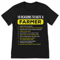 10 Reasons Date A Farmer Shirt, Funny Farm Life Tee product image 1