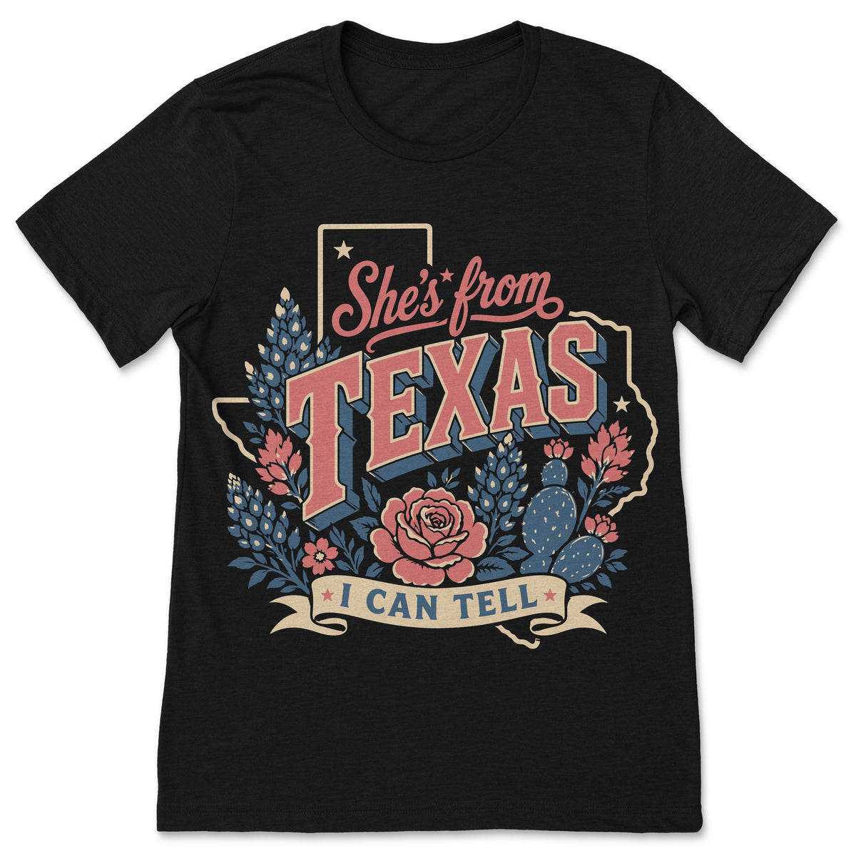 She's From Texas I Can Tell T-Shirt Funny Southern Cowgirl product image 1