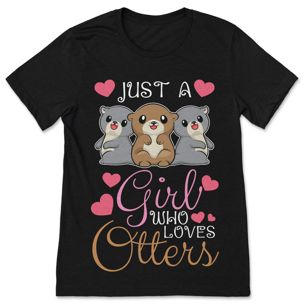 Just A Girl Who Loves Otters Cute T-Shirt, Otter Lover product image 1