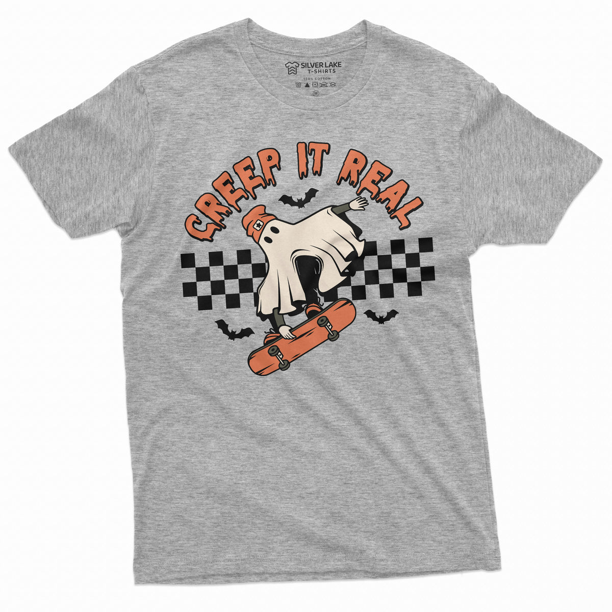 creep it real Halloween T-shirt Boo Skateboarding Mens product image 11
