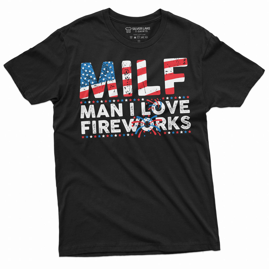 Men's funny fireworks T-shirt 4th of July Patriotic US product image 4