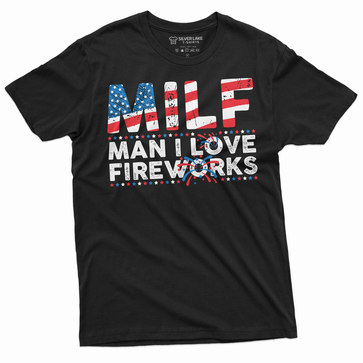 Men's funny fireworks T-shirt 4th of July Patriotic US product image 4