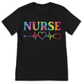 Nurse's Life Tie Dye Heart Stethoscope Nurse Week T-Shirt product image 1