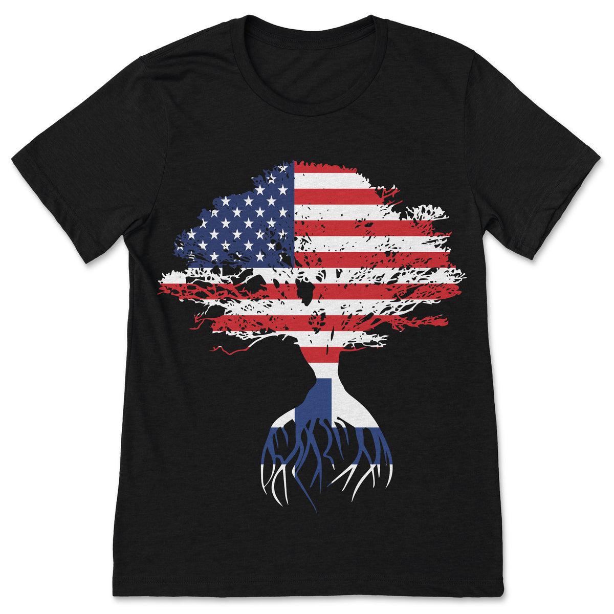 American Flag Finnish Roots Finland T-Shirt, Finnishs product image 1